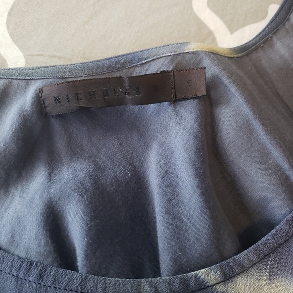 *Nicholas K Blue Asymmetric Watercolor Tie Dye Dress size small - Picture 6 of 9